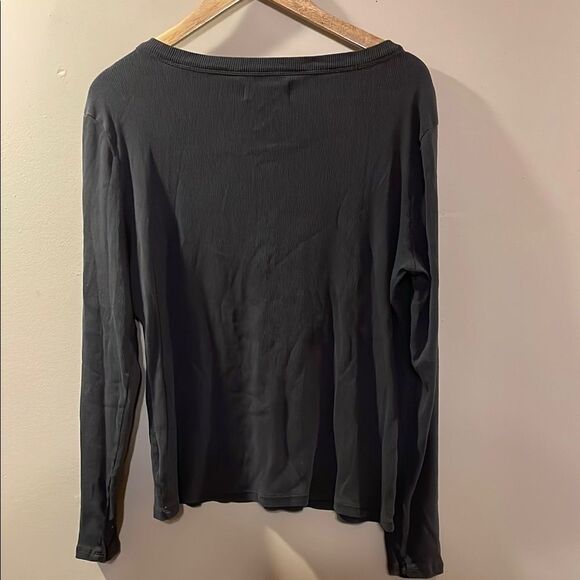 Lucky Brand Charcoal Relaxed Long Sleeve Top - Picture 6 of 8